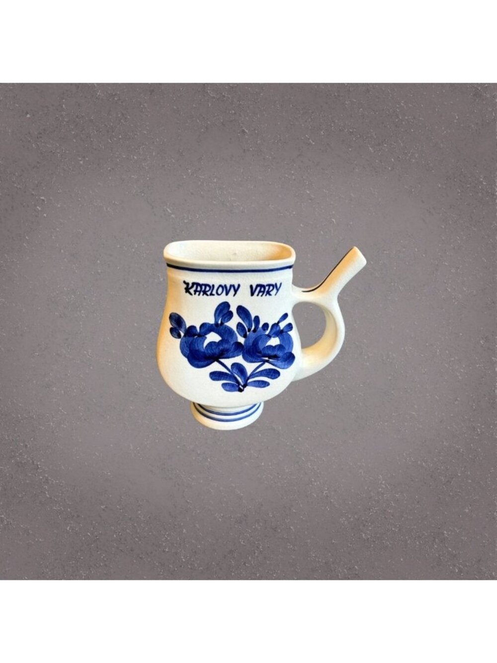 Karlovy Vary Czech Spa Drinking Cup with Straw Handle